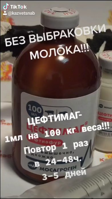 Видеоролик "О Цефтимаге без выбраковки молока" Видеоролик "О Цефтимаге без выбраковки молока"